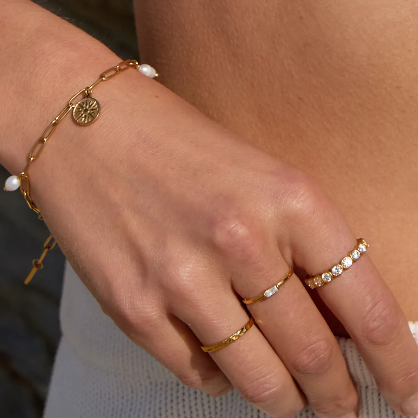 Atolea Jewelry Rings<Beaded Diamond Ring