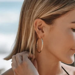 Atolea Jewelry Earrings<Bold Twisted Hoops