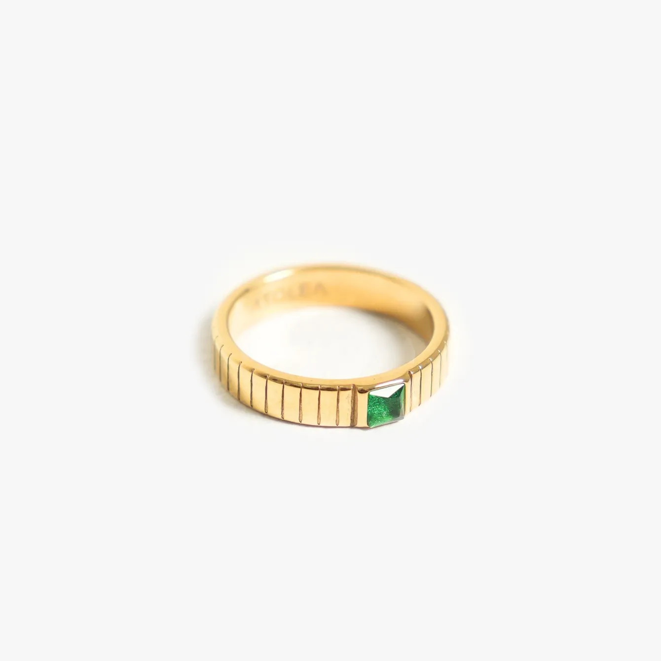 Atolea Jewelry Rings<Chunky Emerald Ring
