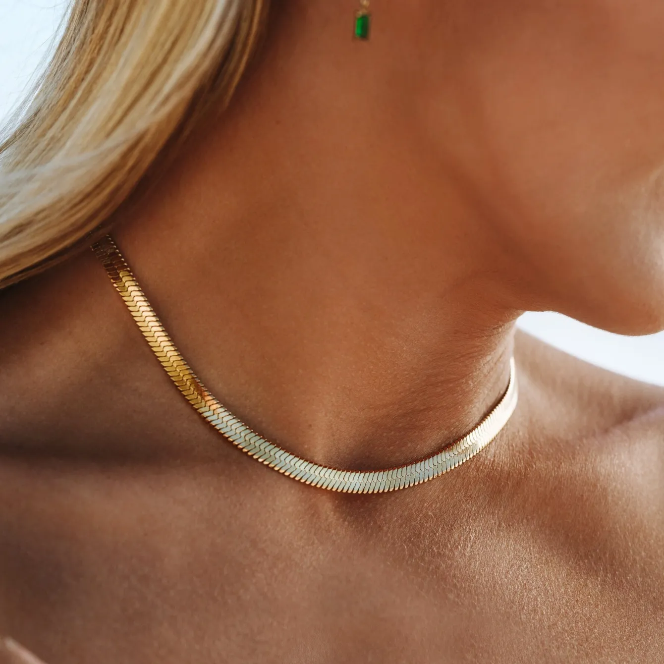 Atolea Jewelry Necklaces<Chunky Herringbone Choker