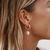 Atolea Jewelry Earrings|Pearls<Chunky Pearl Hoops