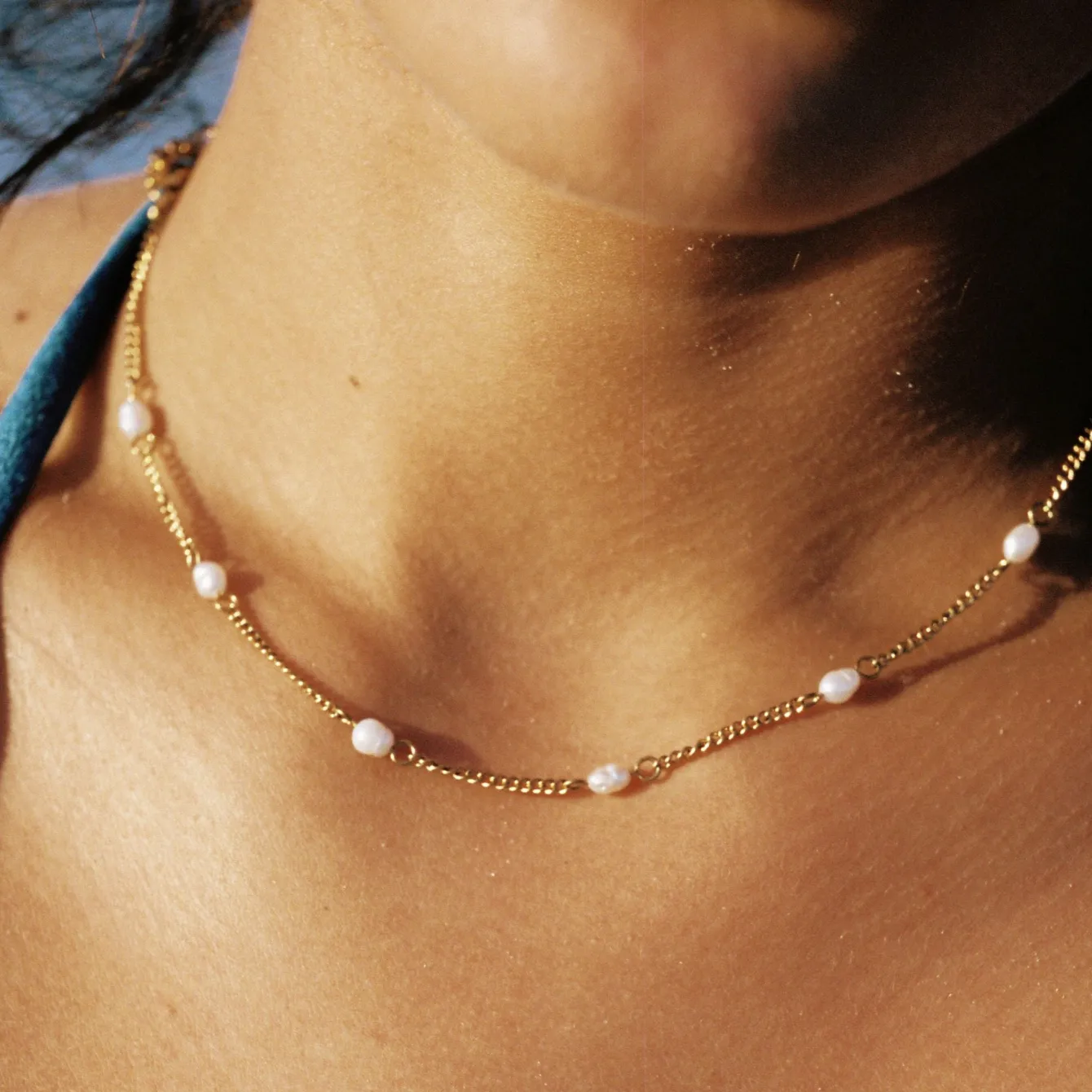Atolea Jewelry Pearls|Necklaces<Dainty Gold Pearl Choker