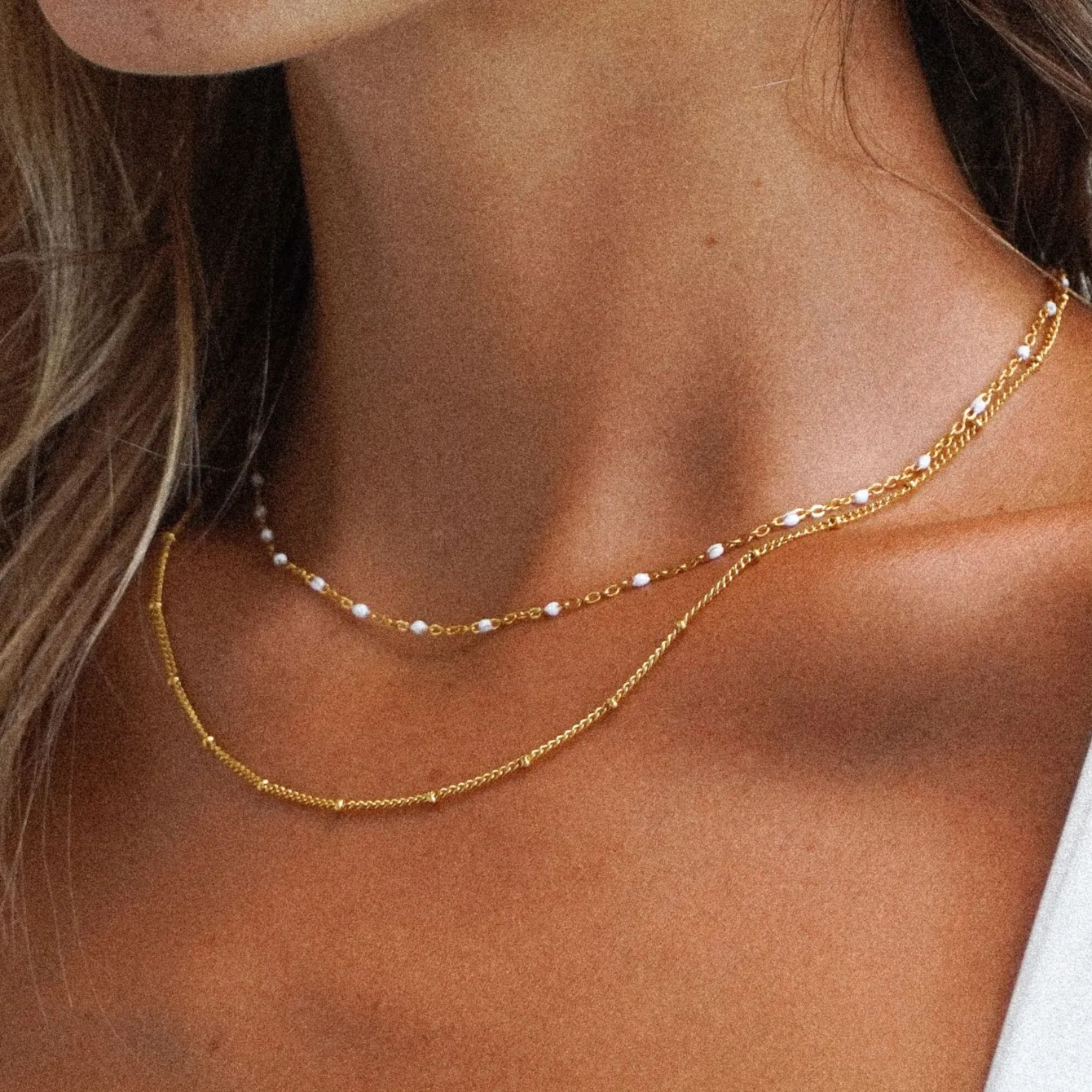 Atolea Jewelry Necklaces<Double Beaded Choker