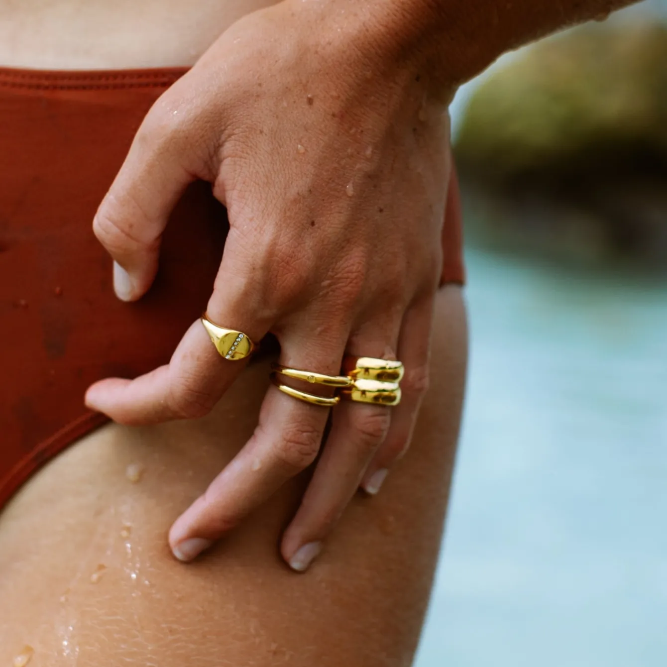 Atolea Jewelry Rings<Double Chunky Ring