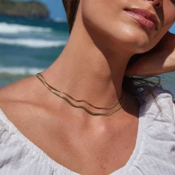 Atolea Jewelry Necklaces<Double Herringbone Choker
