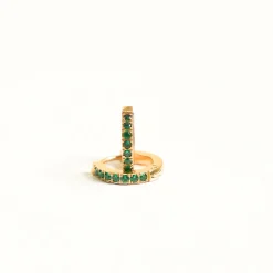 Atolea Jewelry Earrings<Emerald Hoops