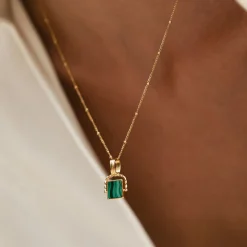 Atolea Jewelry Necklaces<Malachite Pendant
