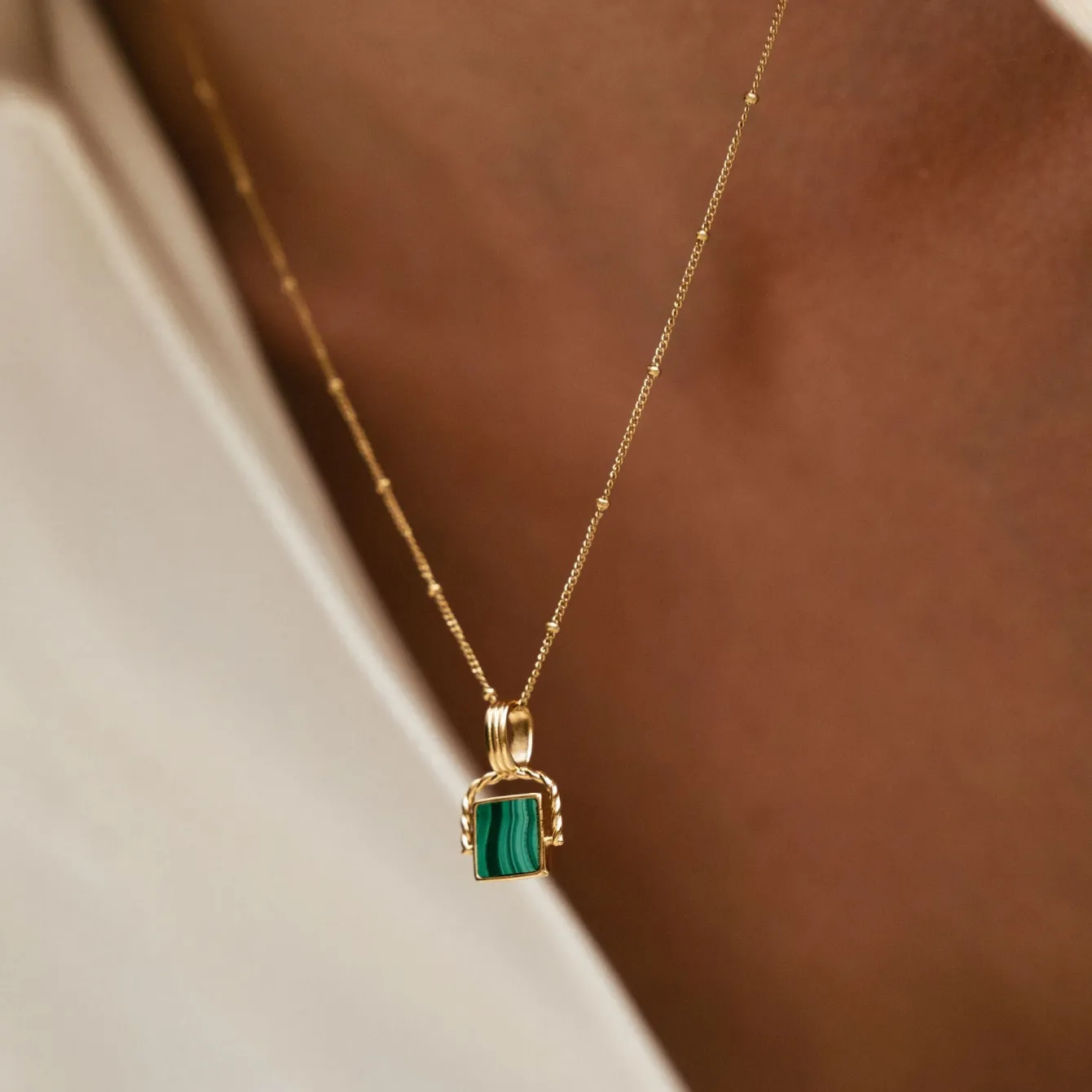Atolea Jewelry Necklaces<Malachite Pendant