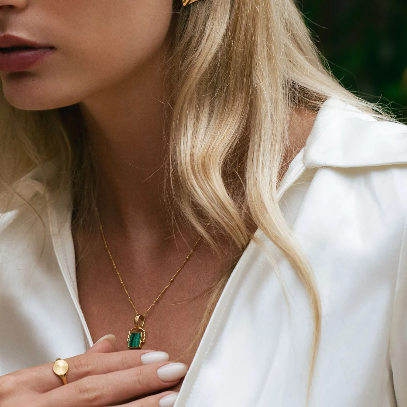 Atolea Jewelry Necklaces<Malachite Pendant