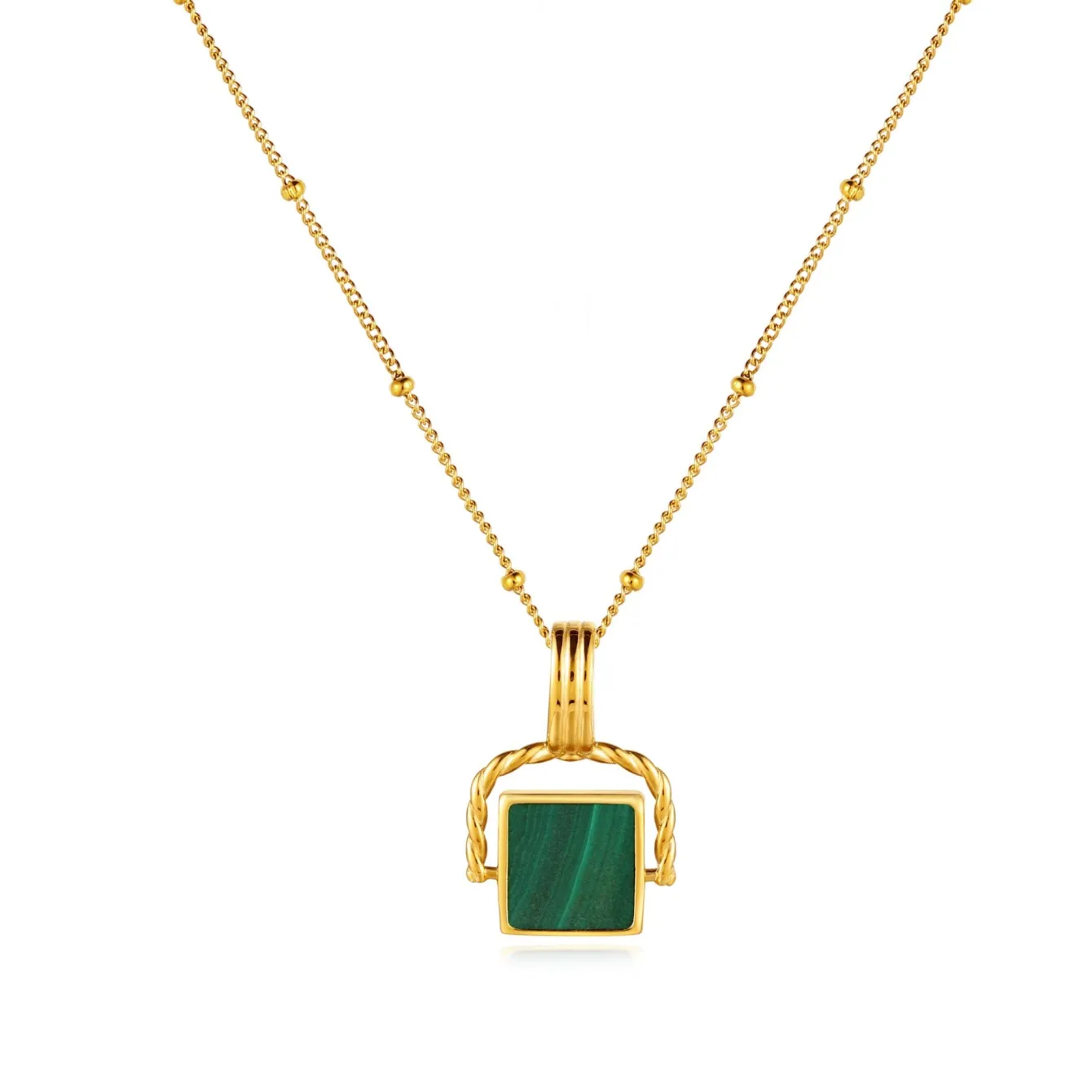 Atolea Jewelry Necklaces<Malachite Pendant