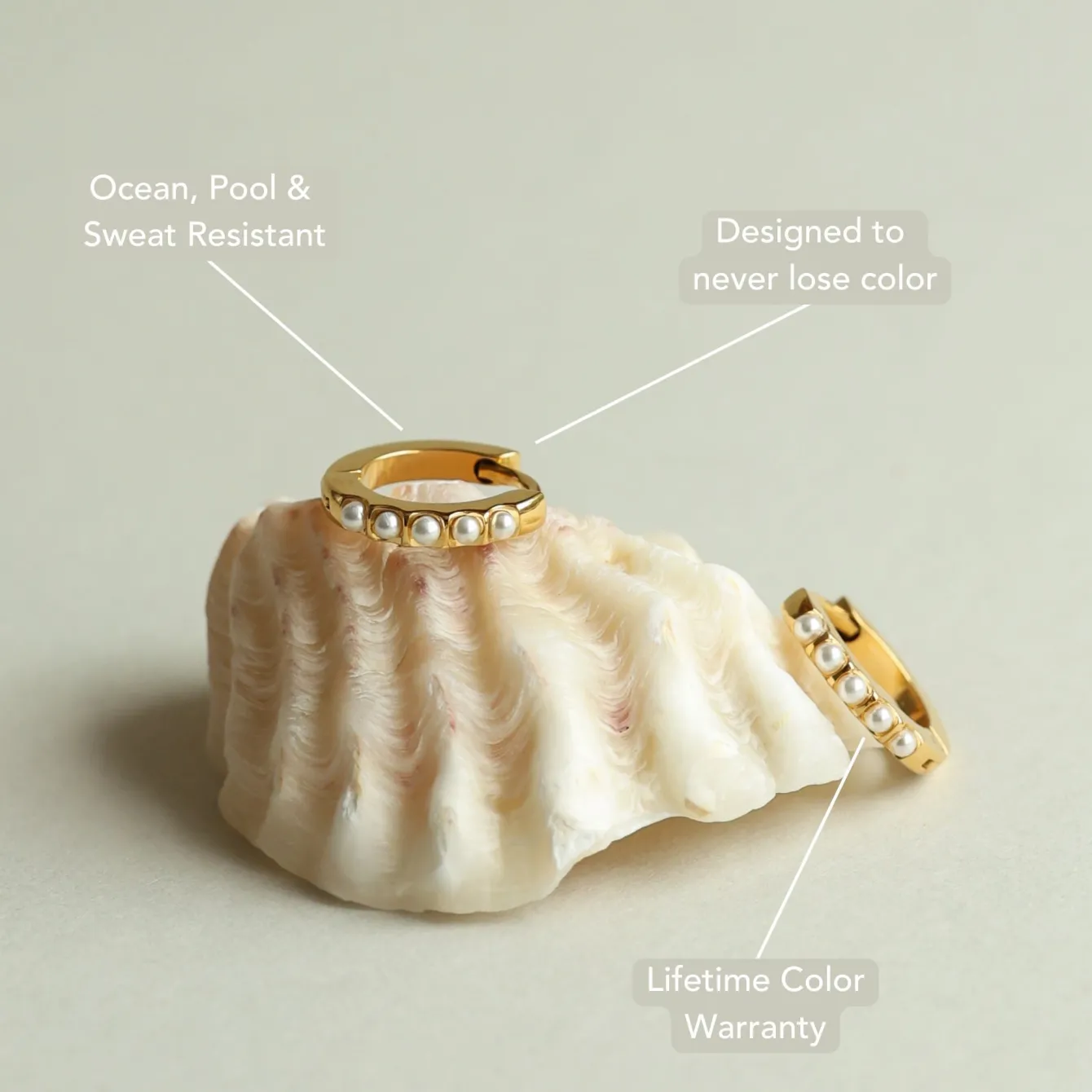 Atolea Jewelry Earrings|Pearls<Mini Pearl Hoops