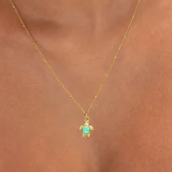 Atolea Jewelry Necklaces<Opal Turtle Necklace