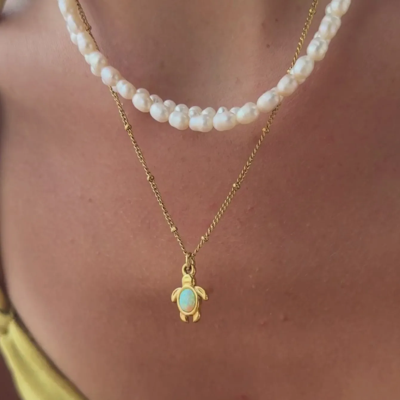 Atolea Jewelry Necklaces<Opal Turtle Necklace