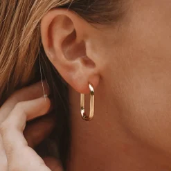 Atolea Jewelry Earrings<Oval Hoop Earrings