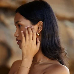 Atolea Jewelry Earrings<Teardrop Hoop Earrings