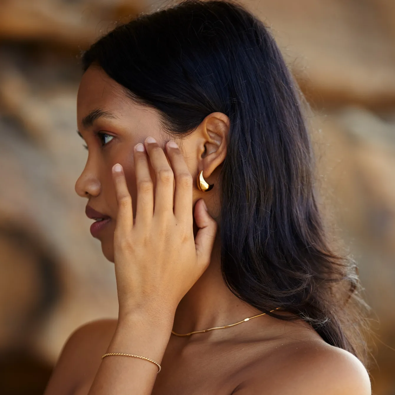 Atolea Jewelry Earrings<Teardrop Hoop Earrings