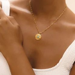 Atolea Jewelry Necklaces<Turquoise Evil Eye Necklace