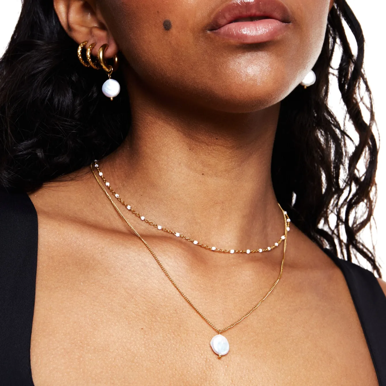 Atolea Jewelry Necklaces<White Beaded Choker